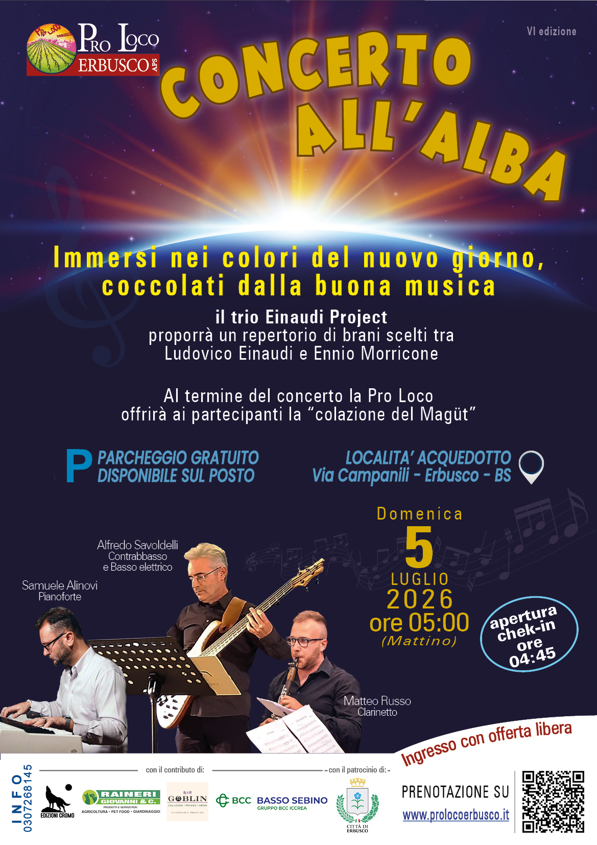 Locandina Concerto all'alba