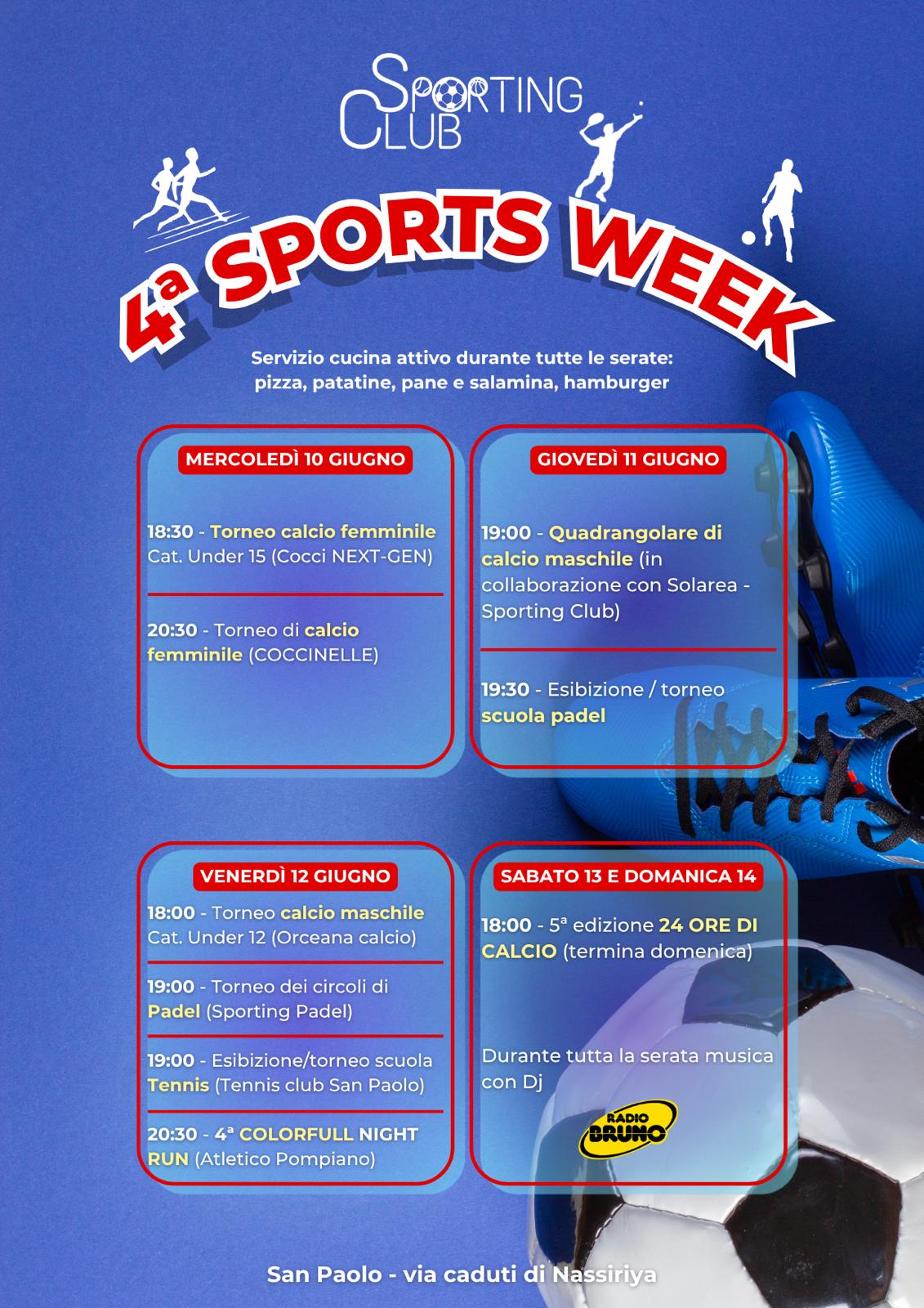 Locandina Festa dello sportivo