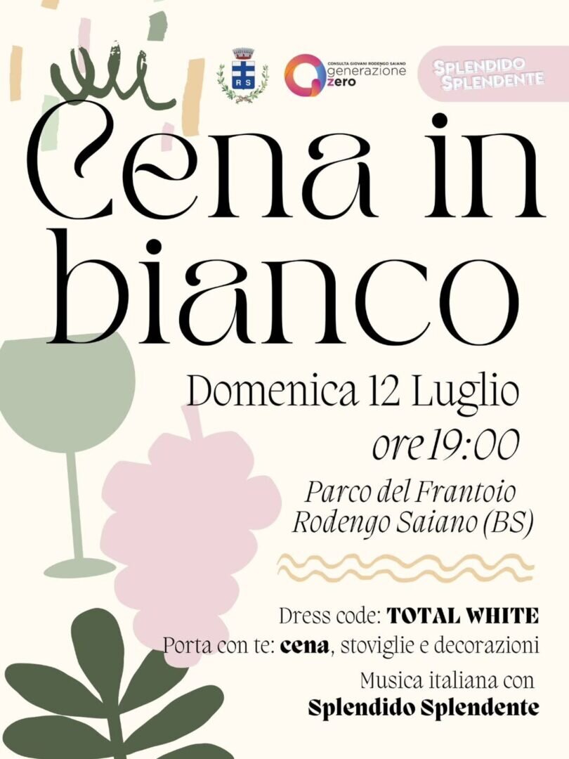 Locandina Cena in bianco a rodengo saiano