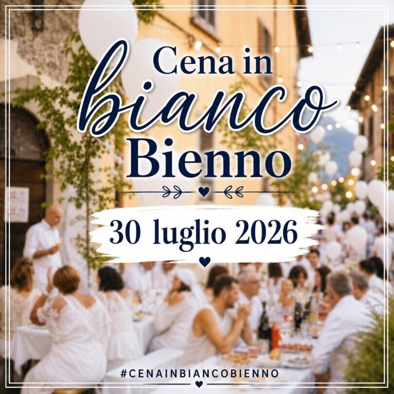 Locandina Cena in bianco bienno