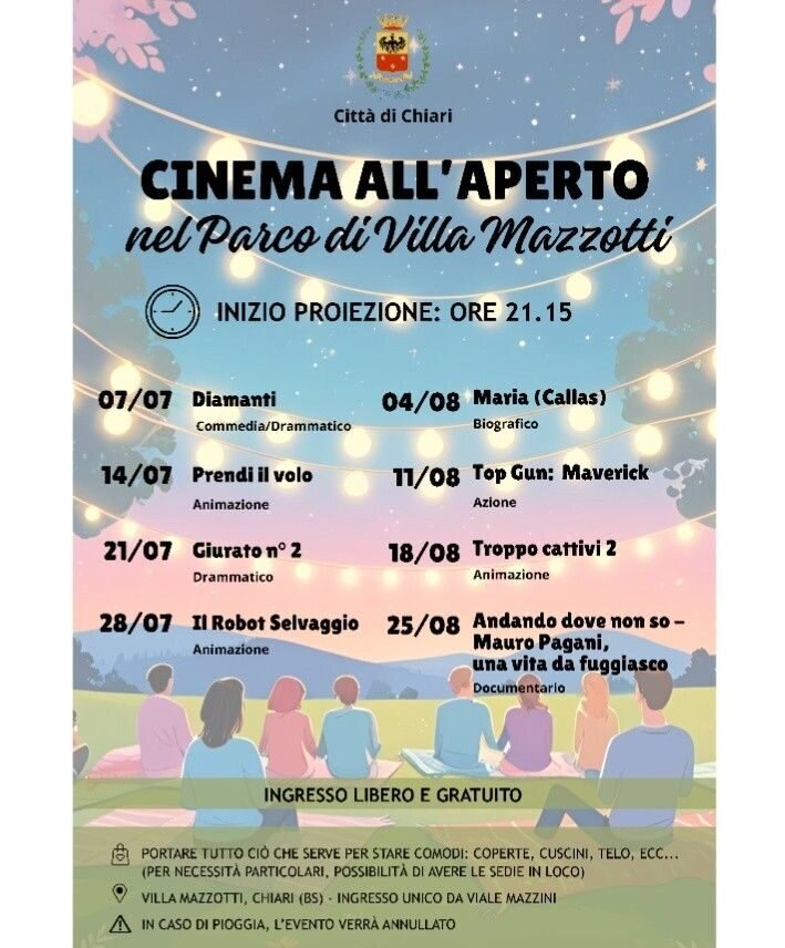 Locandina Cinema all'aperto