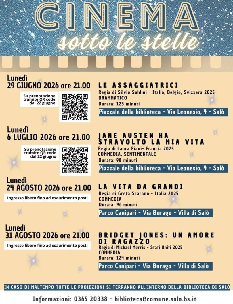 Locandina Cinema sotto le stelle
