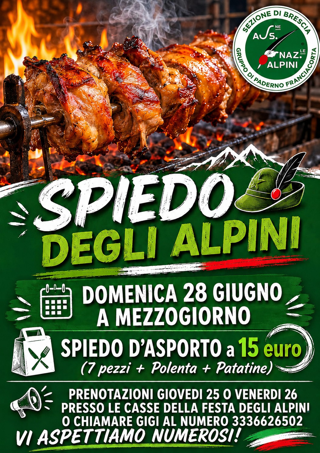 Locandina Lo spiedo per gli alpini