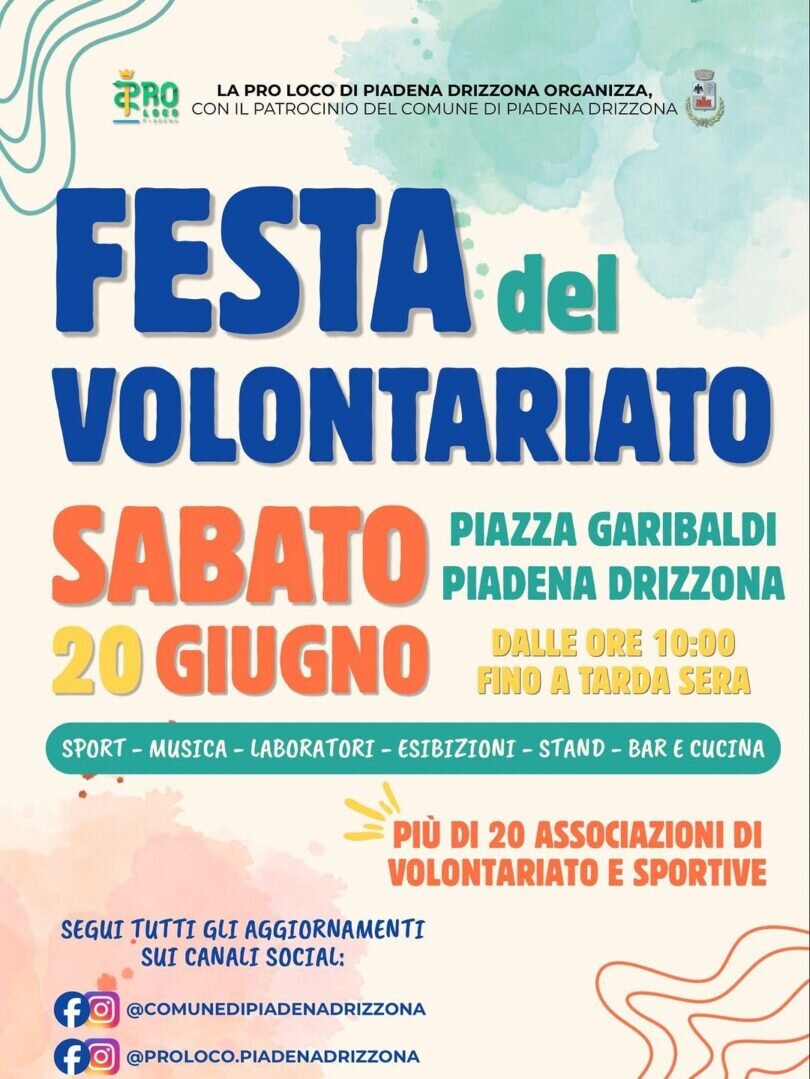 Locandina Festa del volontariato