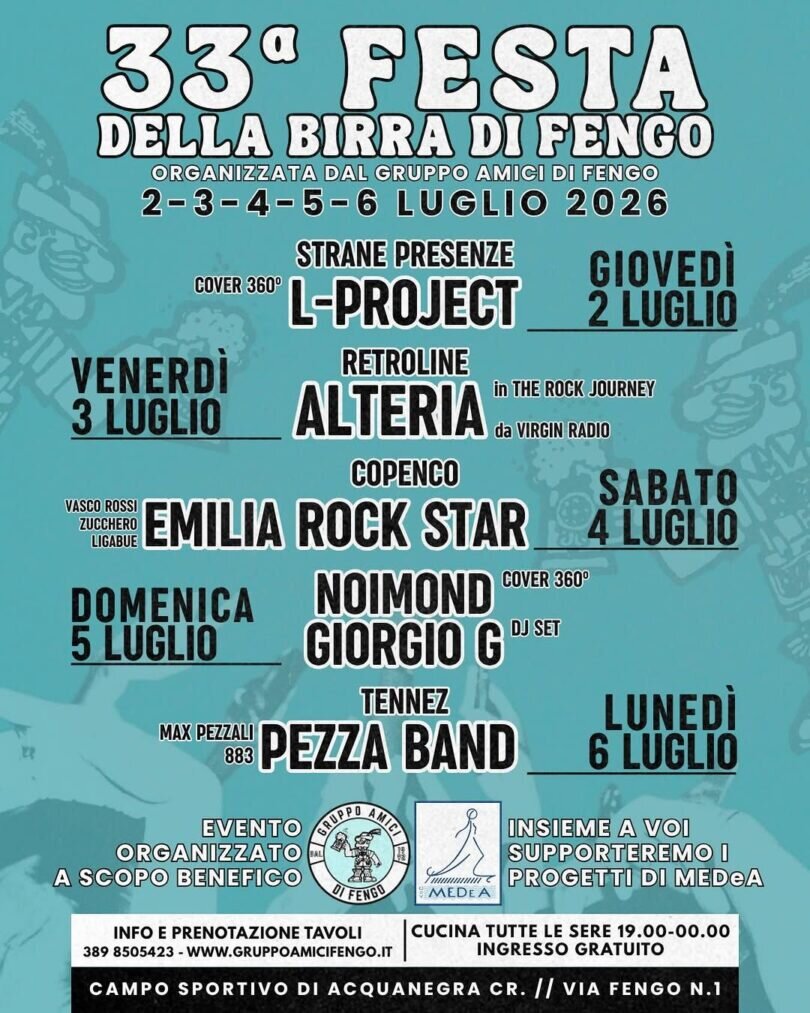 Locandina Festa della Birra di Fengo