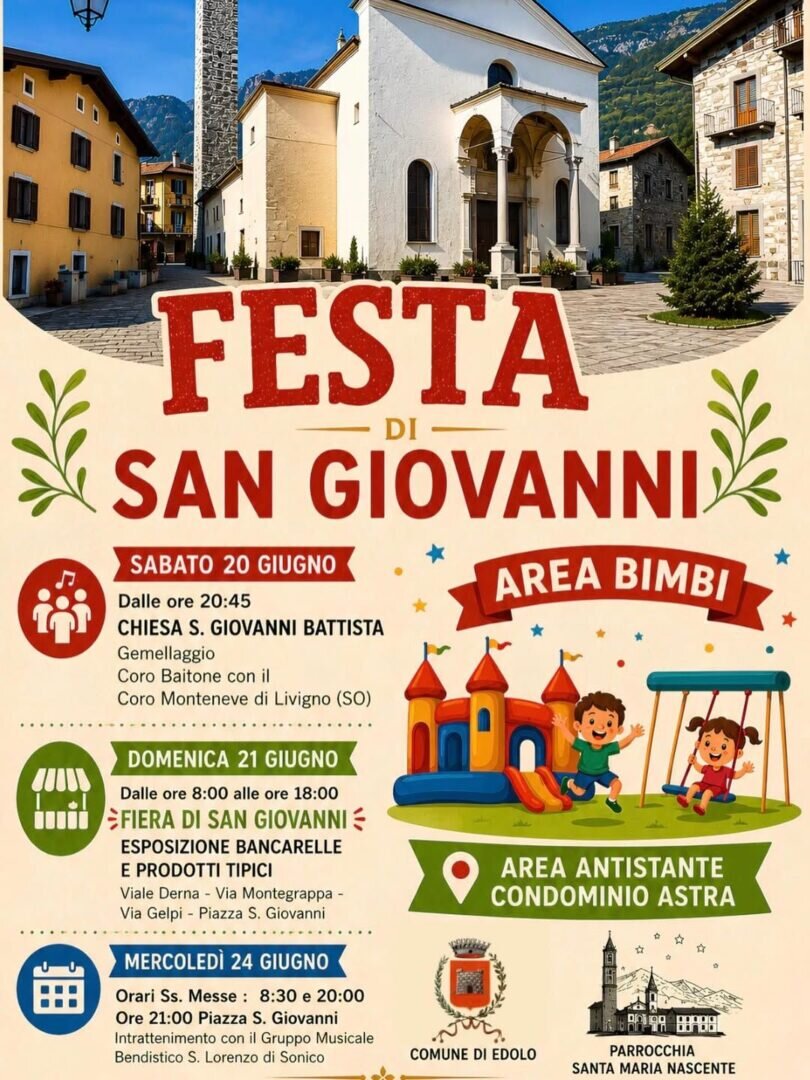 Locandina Festa di san giovanni a Edolo