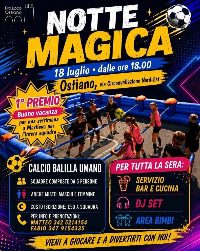 Locandina Notte magica a Ostiano