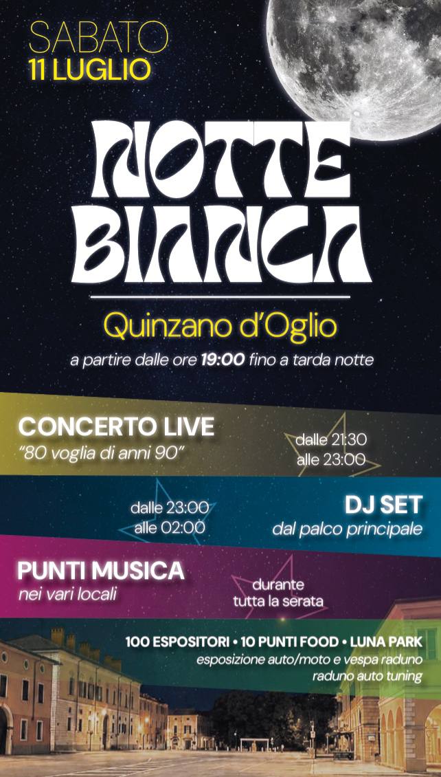 Locandina Notte bianca a Quinzano d'Oglio