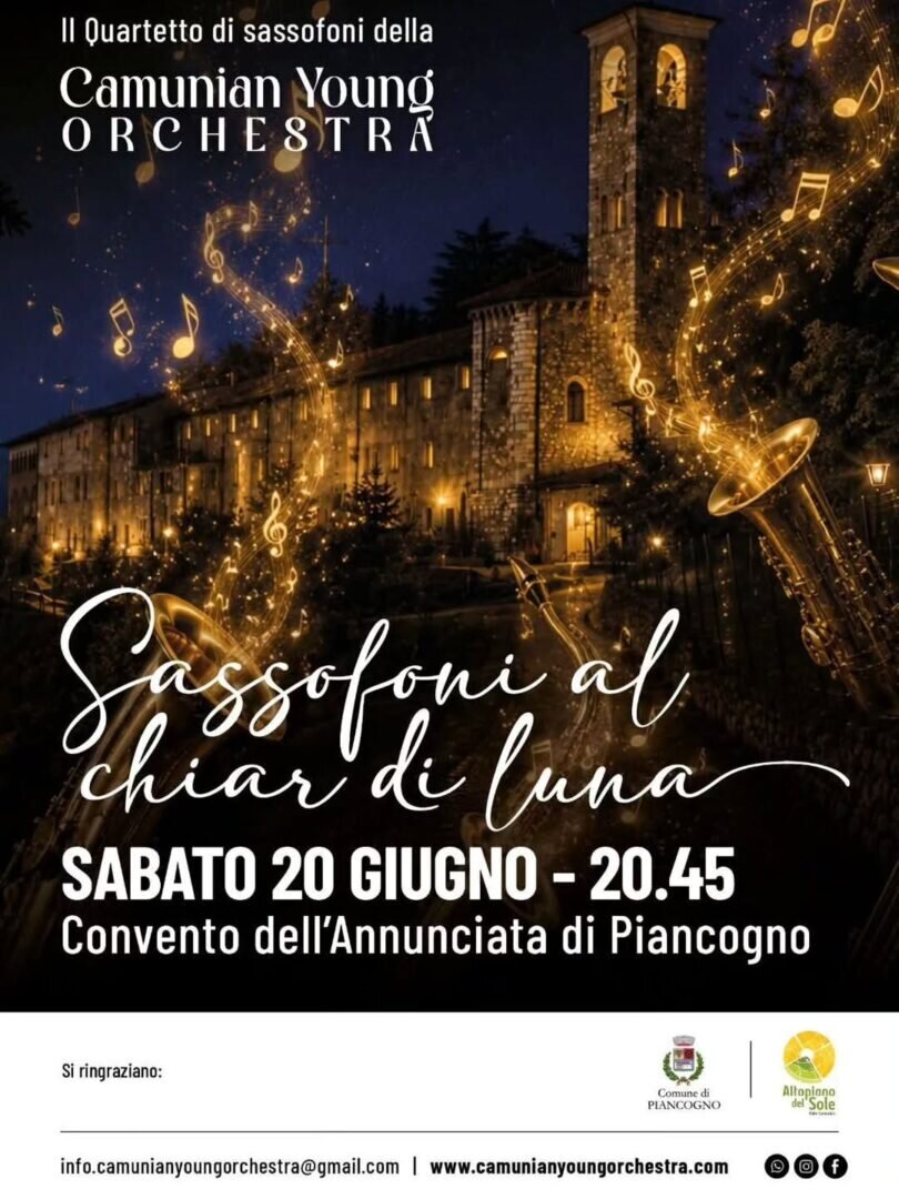 Locandina Sassofoni al chiaro di luna