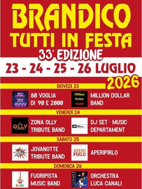Locandina Tutti in Festa a Brandico