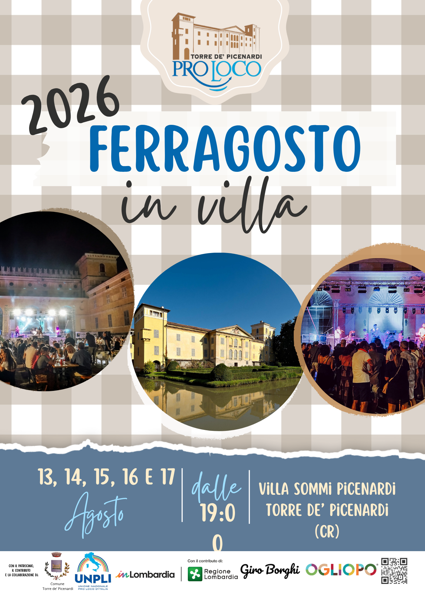 Locandina Ferragosto in villa 2026 - Torre de' Picenardi