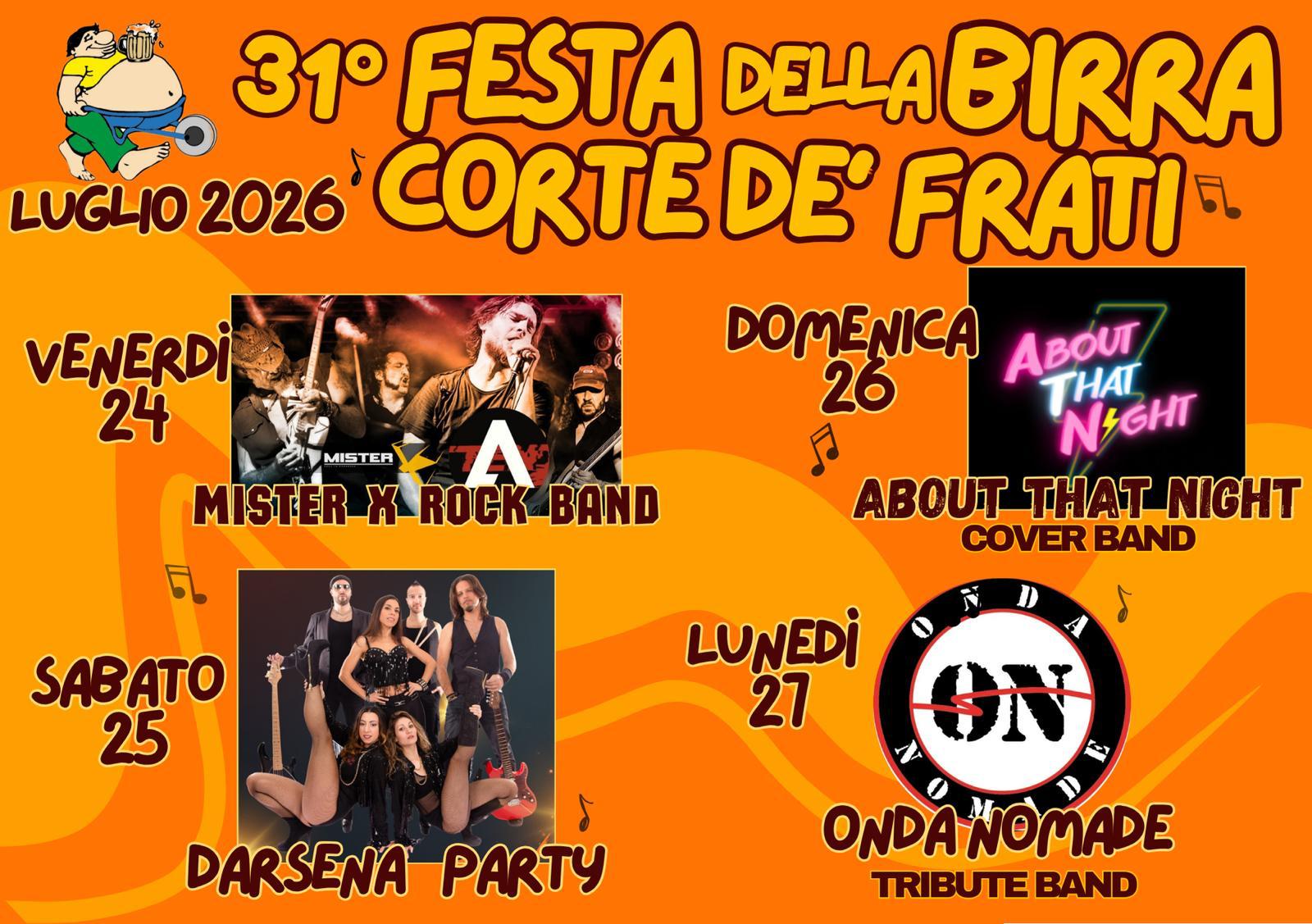 Locandina Festa birra Corte de Frati
