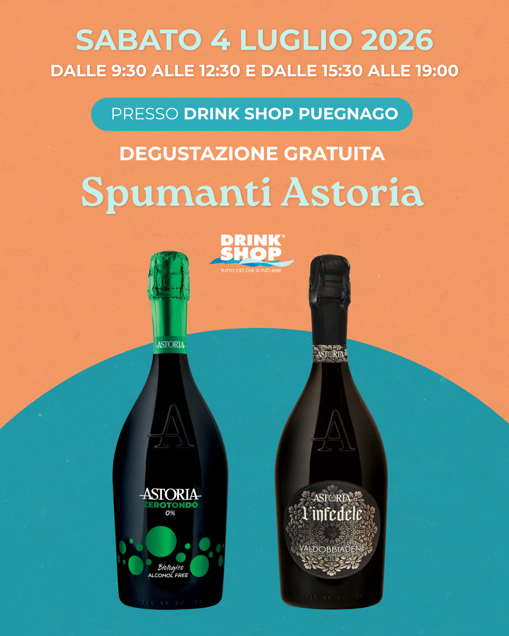 Locandina Degustazione gratuita spumanti