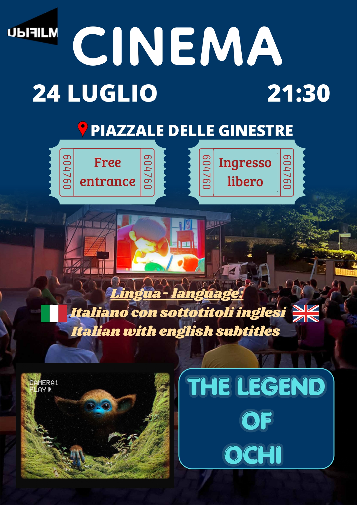 Locandina Cinema all'aperto