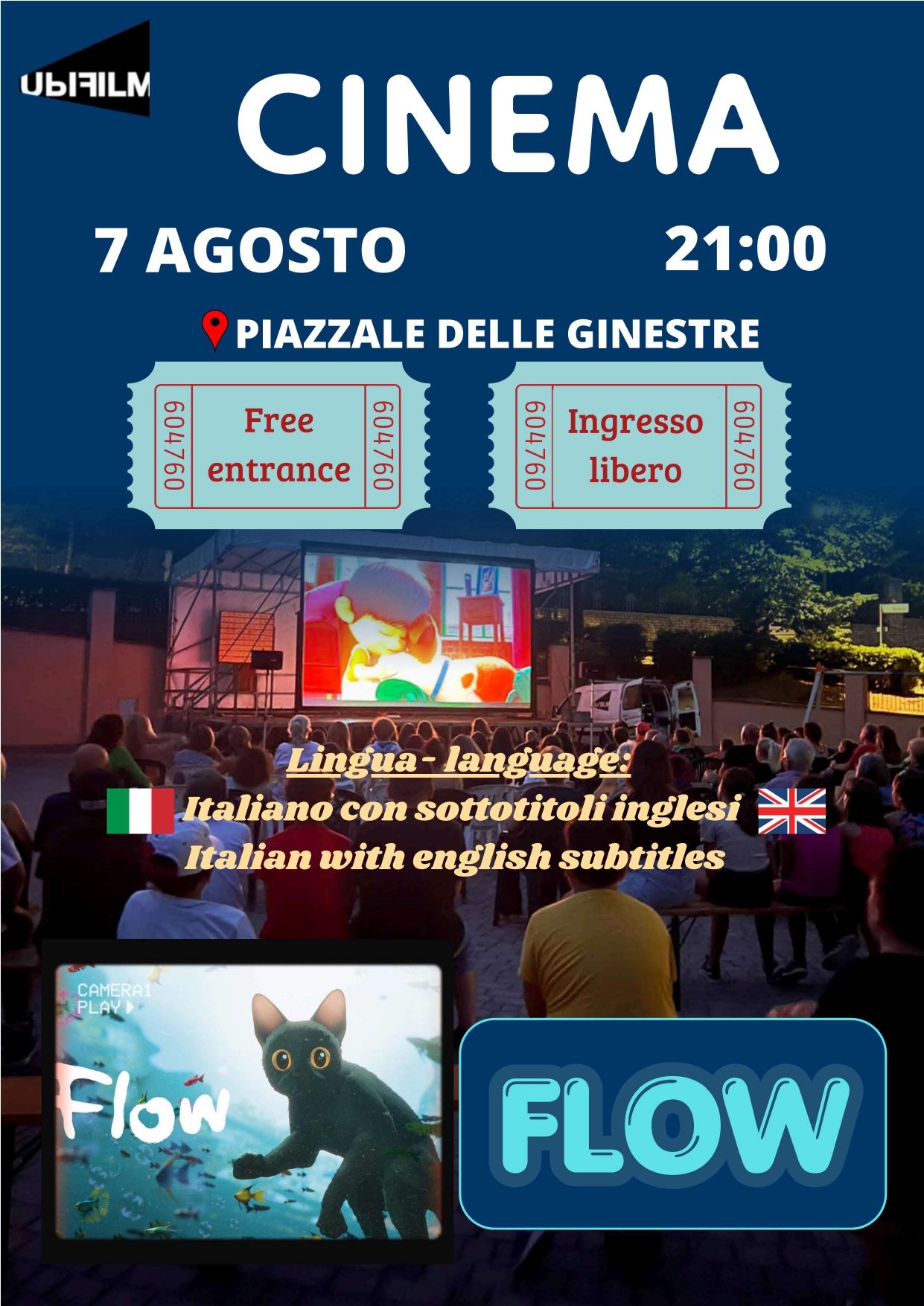 Locandina Cinema all'aperto