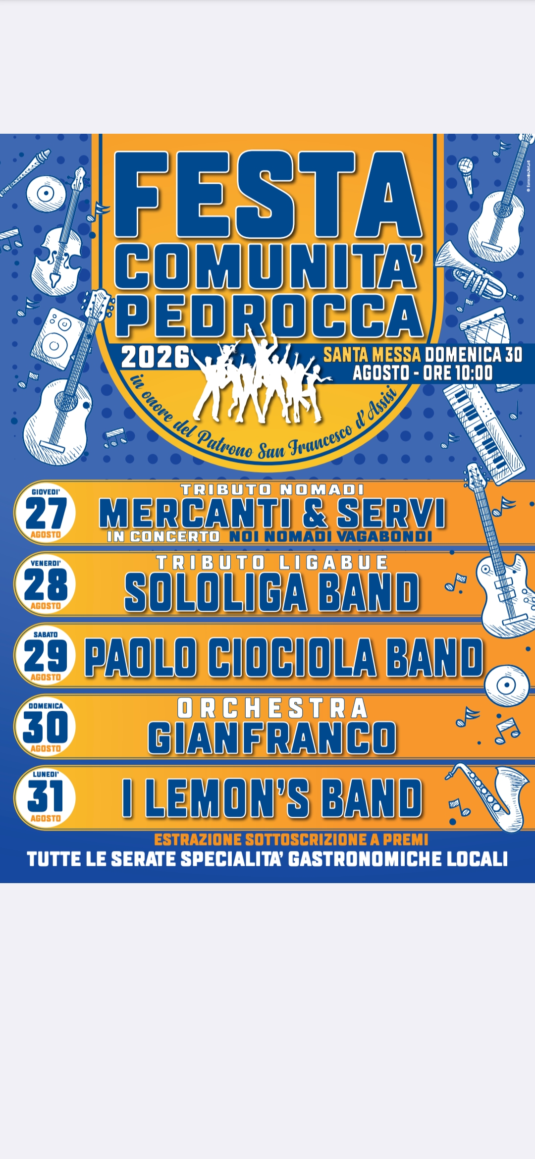 Locandina Festa della comunità