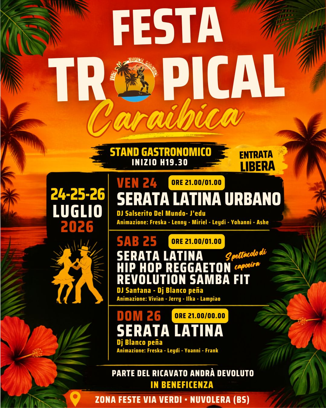 Locandina Festa tropical caraibica