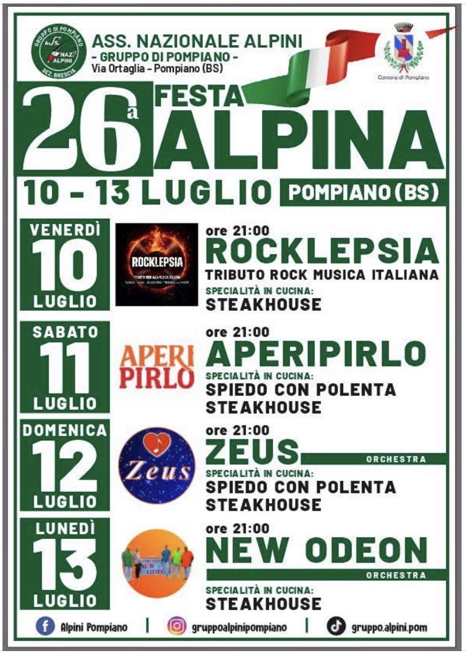 Locandina Festa alpina Pompiano