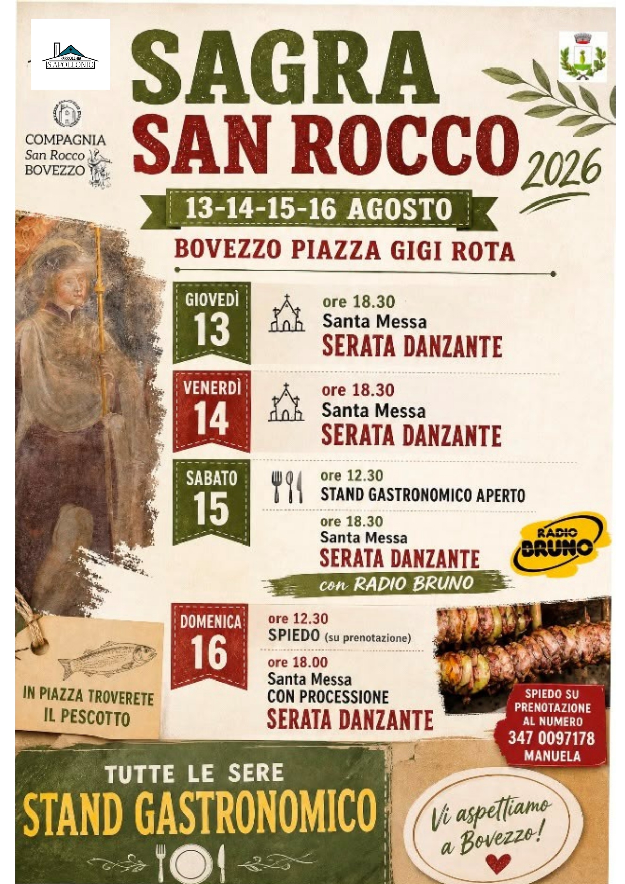 Locandina Sagra di san rocco a Bovezzo