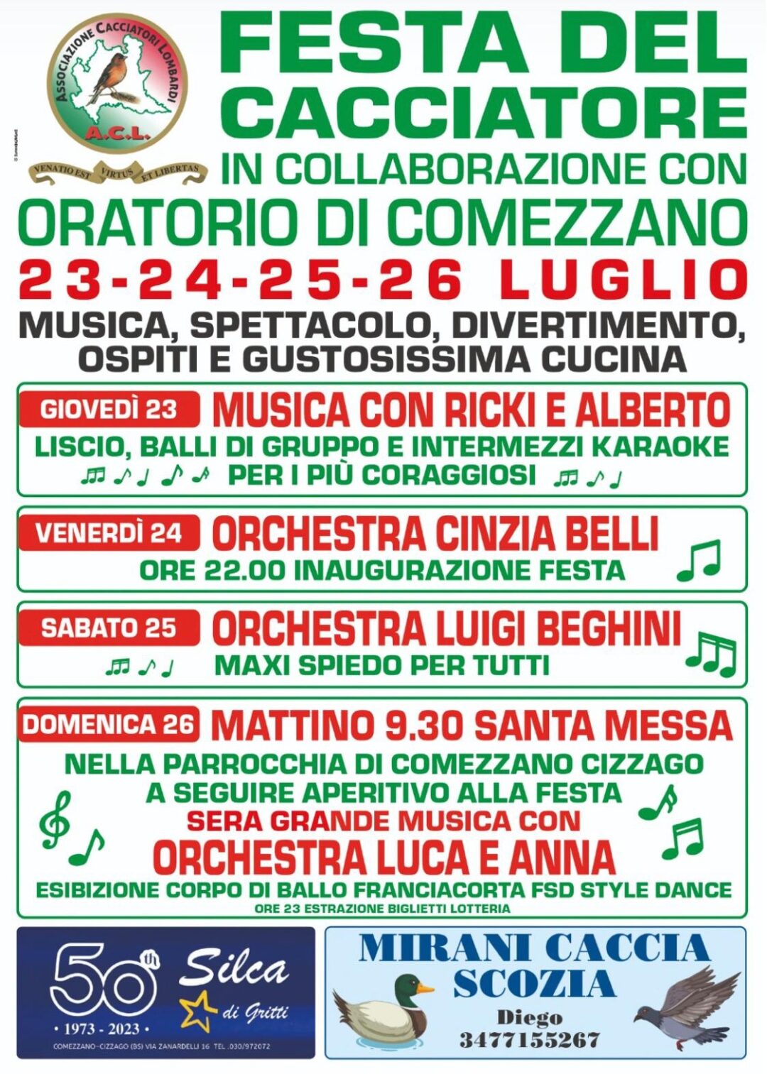 Locandina Festa del cacciatore