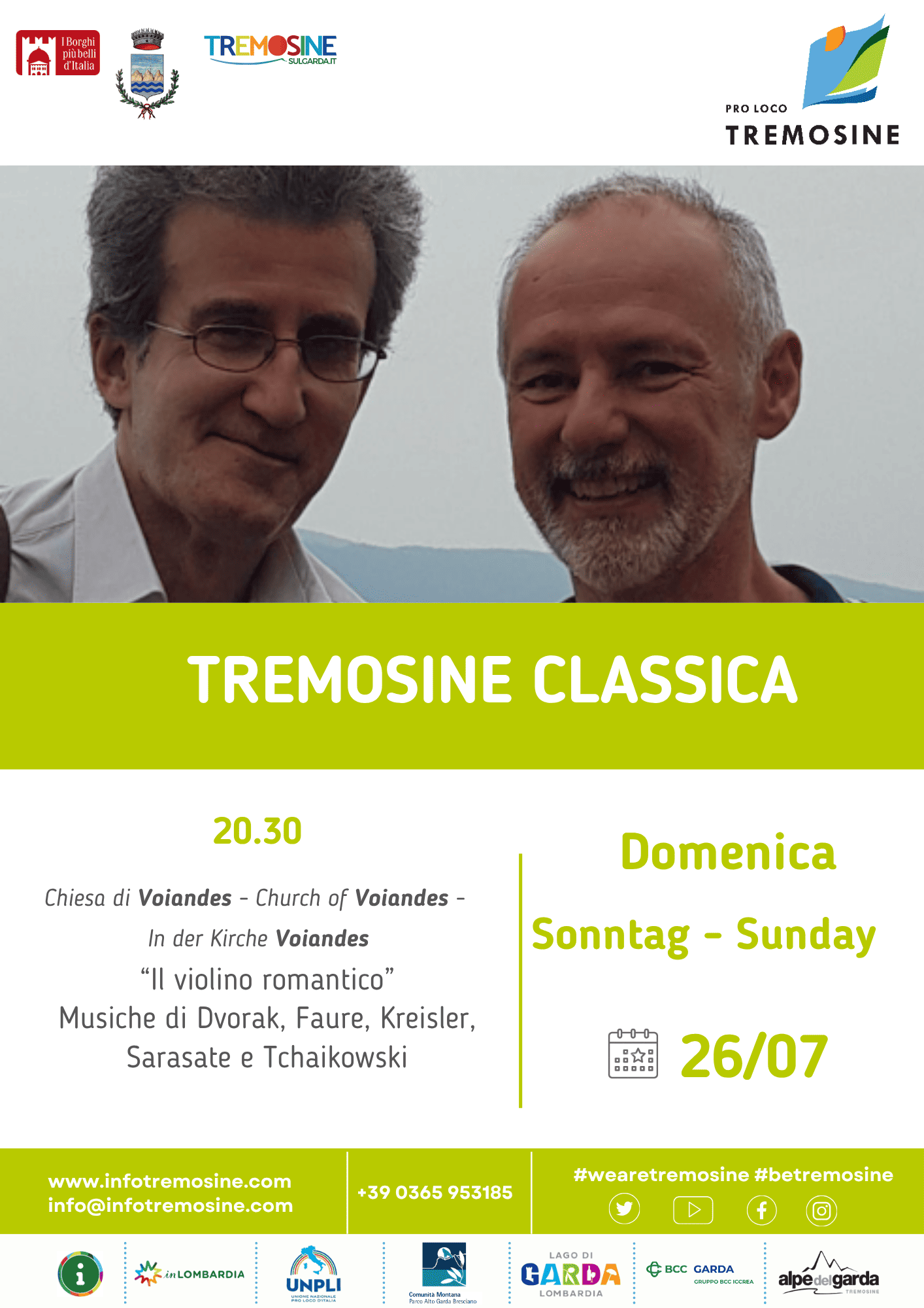 Locandina Rassegna musicale: tremosine classica