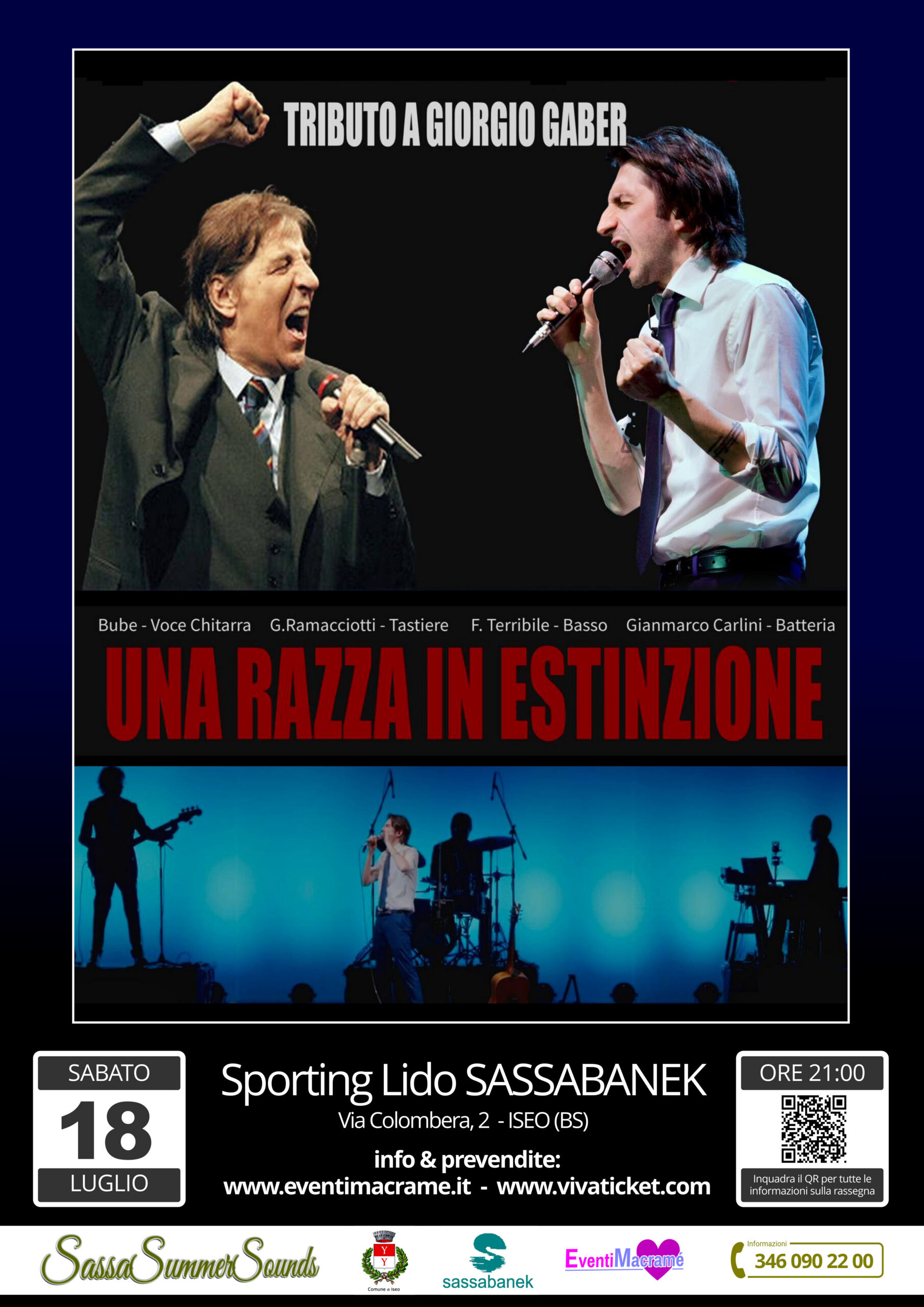 Locandina Tributo a Giorgio Gaber