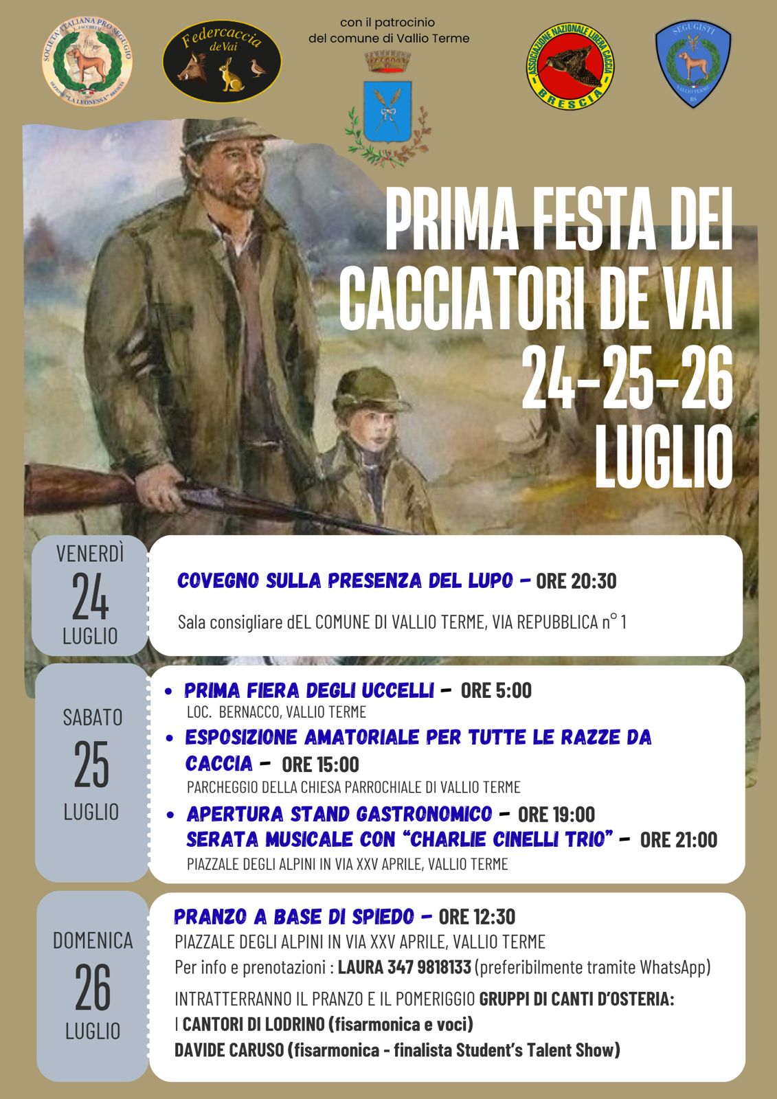 Locandina Prima festa dei cacciatori de vai