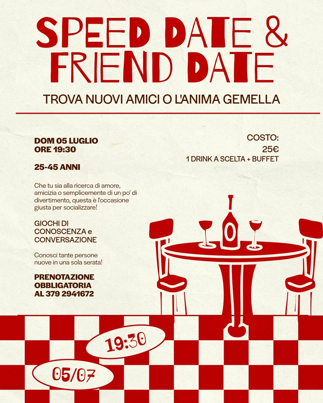 Locandina Speed date & friend date