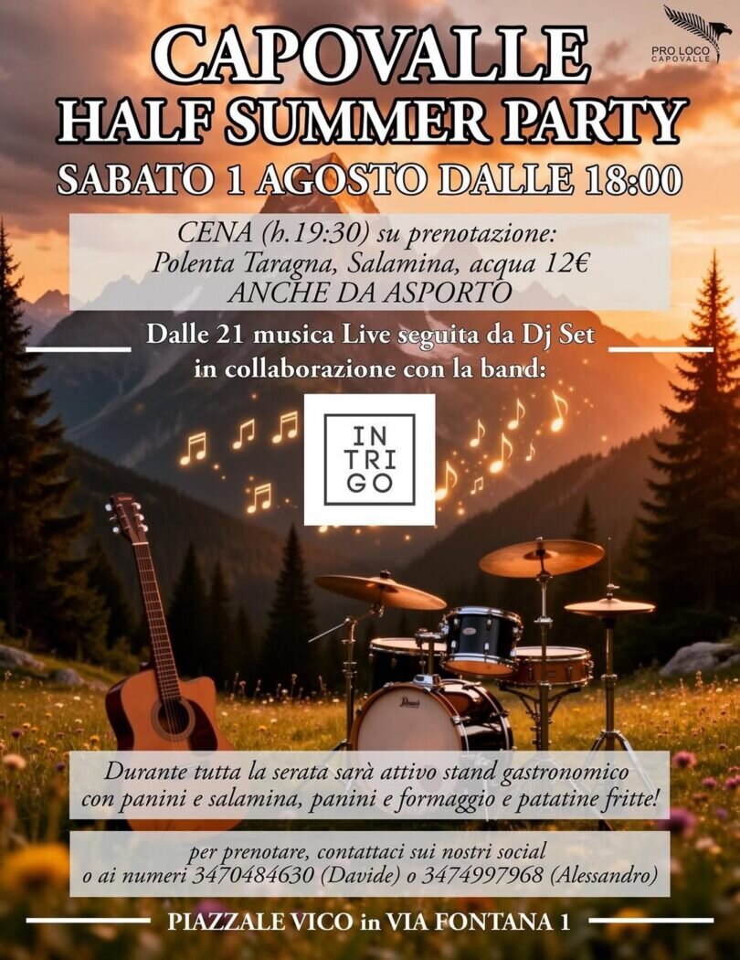Locandina Capovalle Half Summer Party
