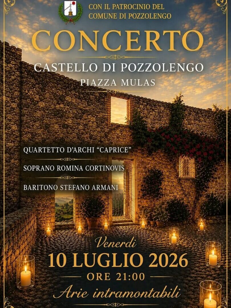 Locandina Concerto al castello di Pozzolengo