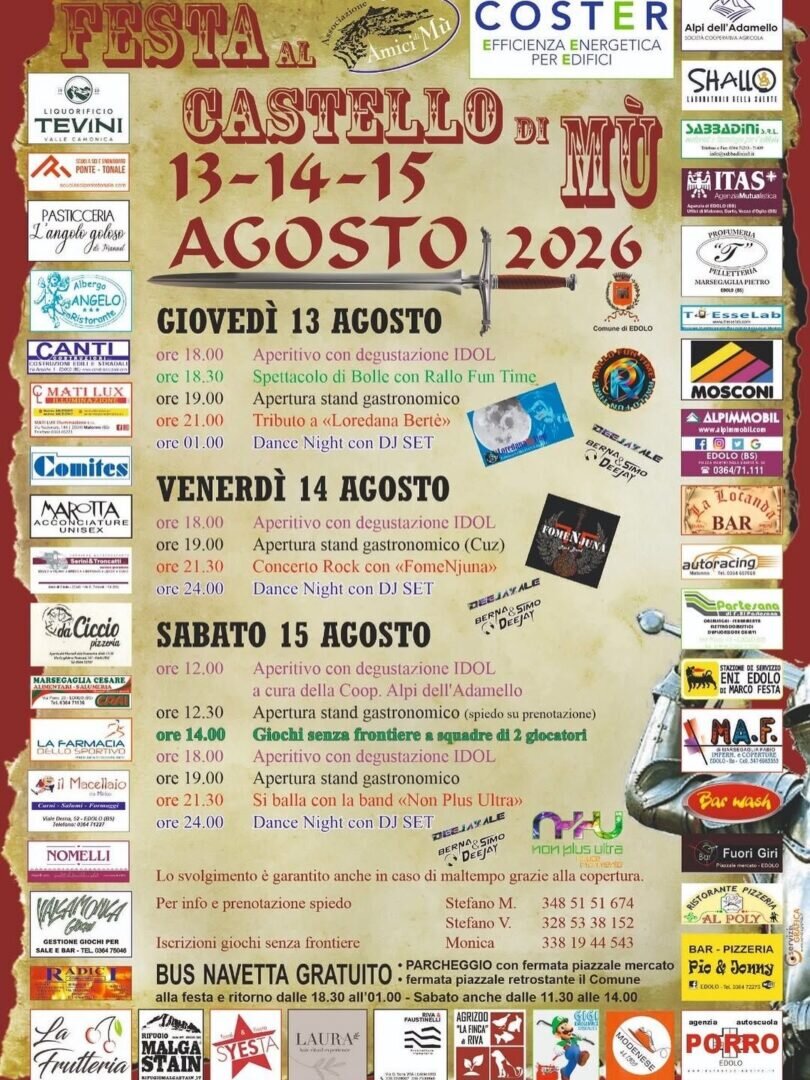 Locandina Festa del Castello a Mù