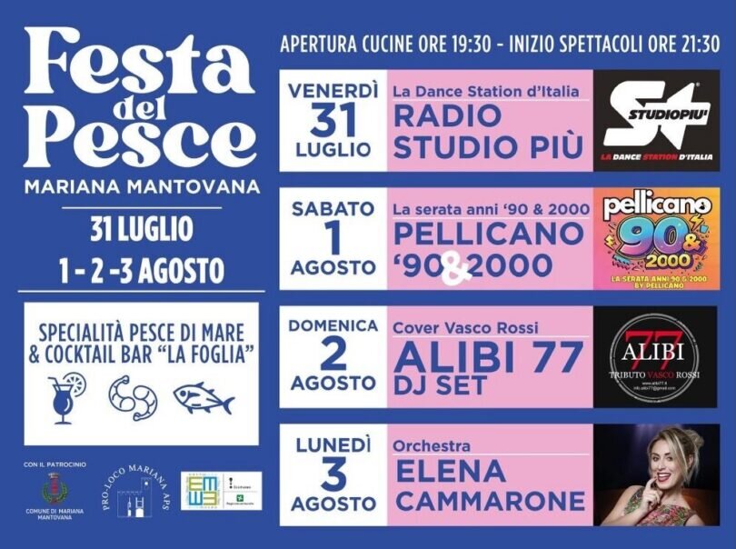 Locandina Festa del Pesce a Mariana Mantovana
