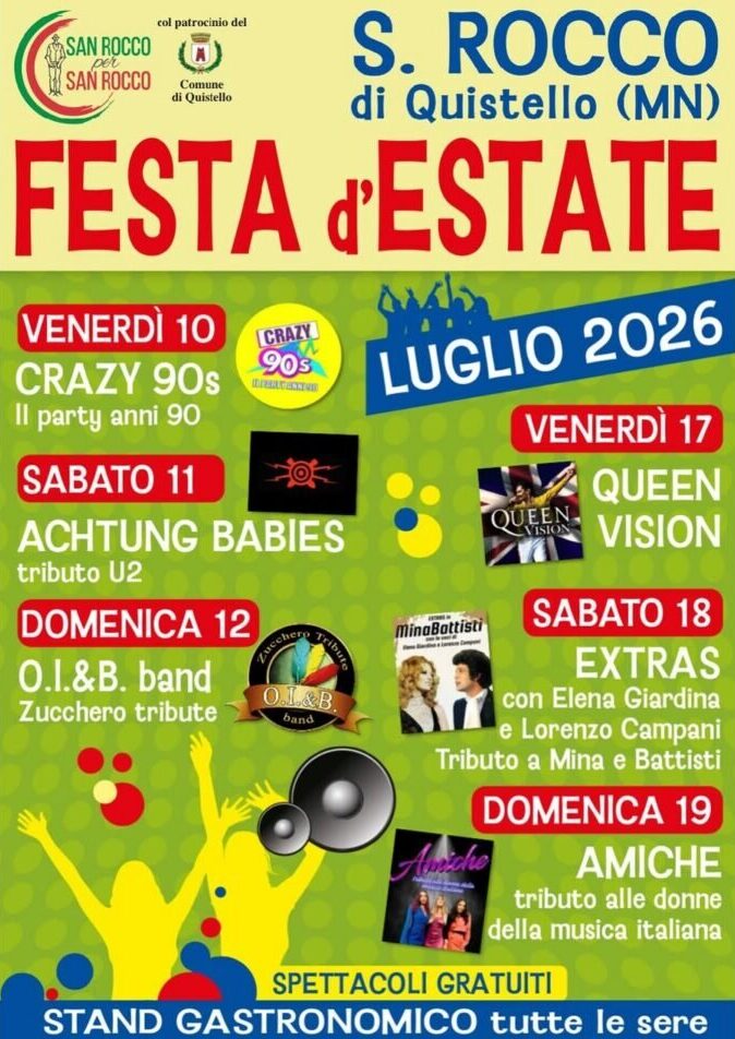 Locandina Festa d’estate san rocco