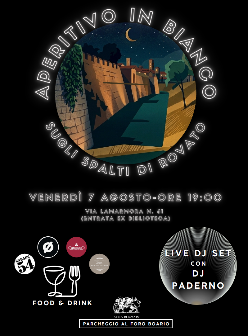 Locandina Aperitivo in bianco