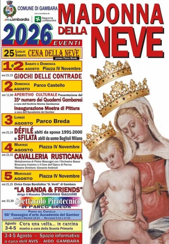 Locandina Madonna della neve
