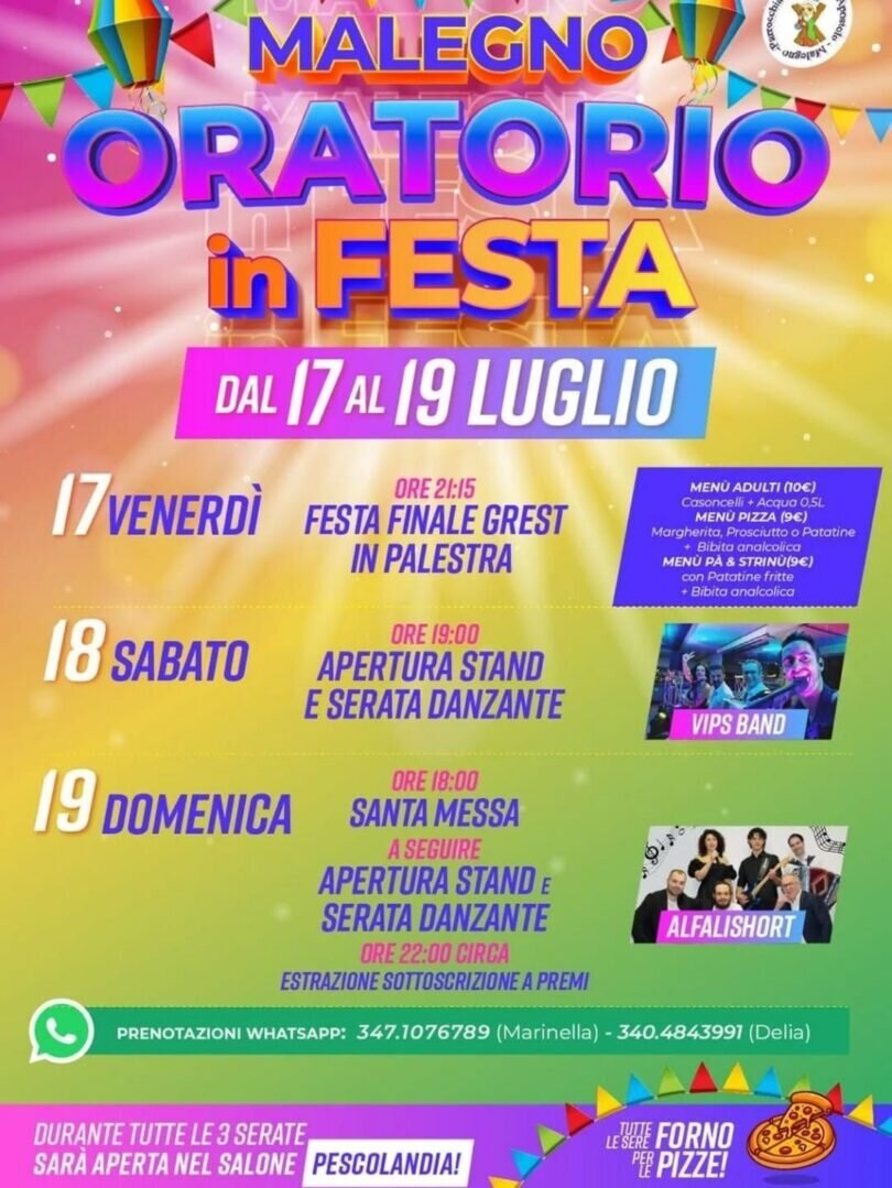 Locandina Oratorio in festa a Malegno