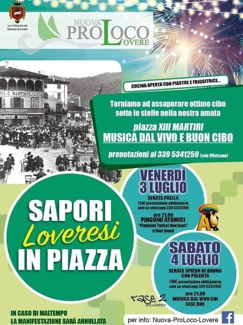 Locandina Sapori Loveresi in Piazza