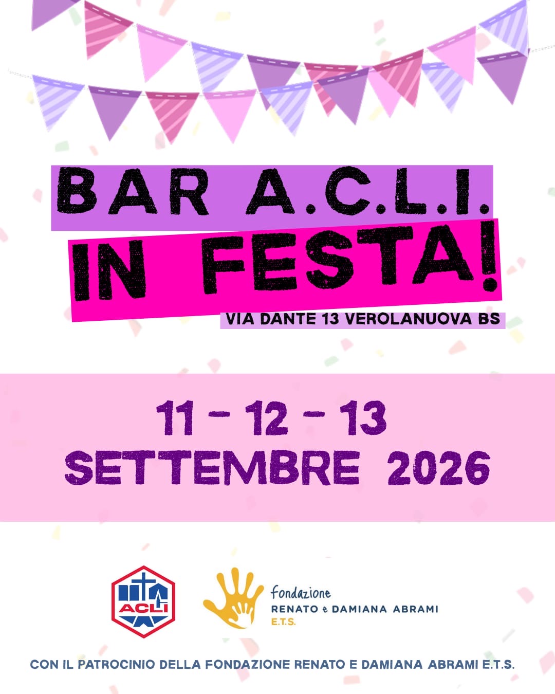 Locandina Bar ACLI in festa