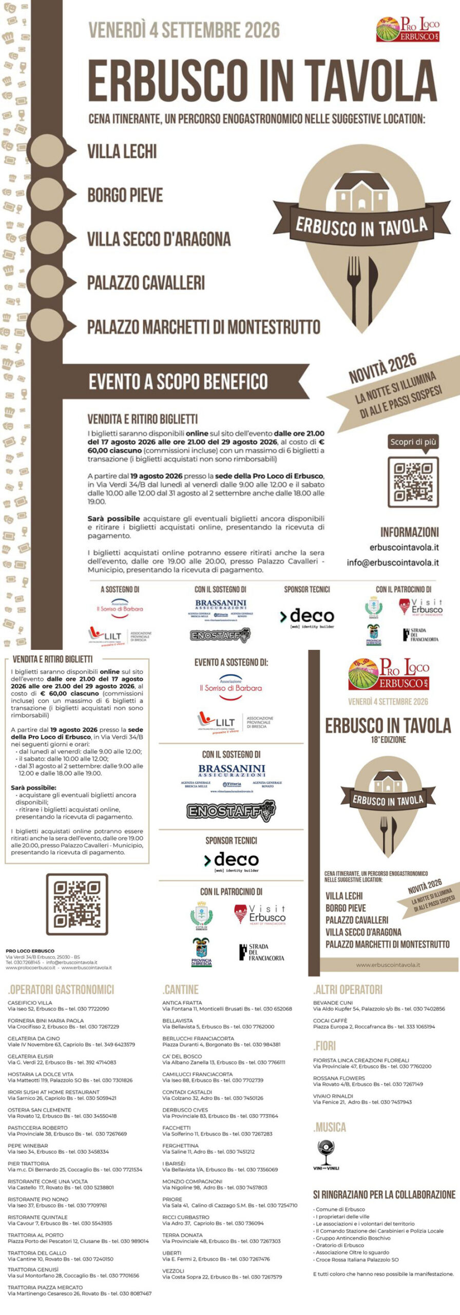 Locandina Erbusco in tavola