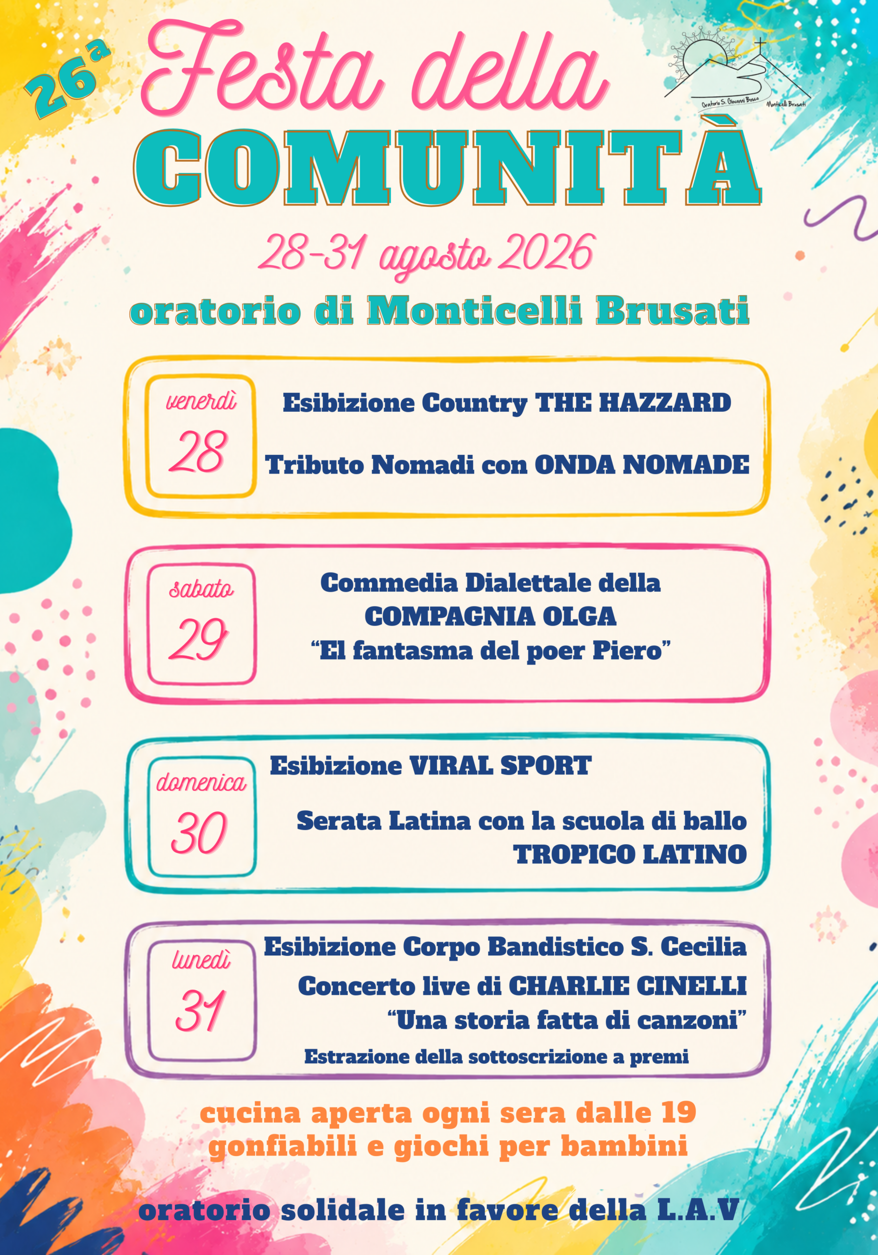 Locandina Festa della comunità