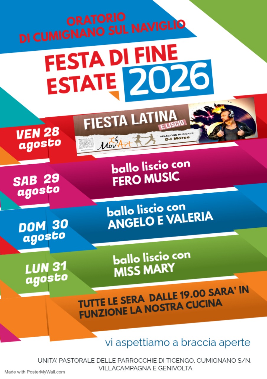 Locandina Festa oratorio