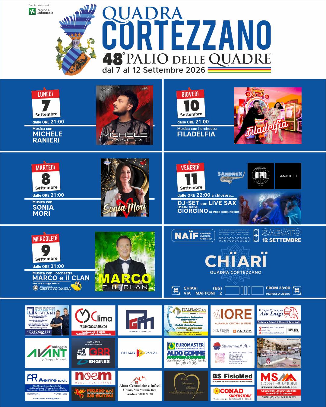 Locandina Palio delle quadre di chiari: Cortezzano