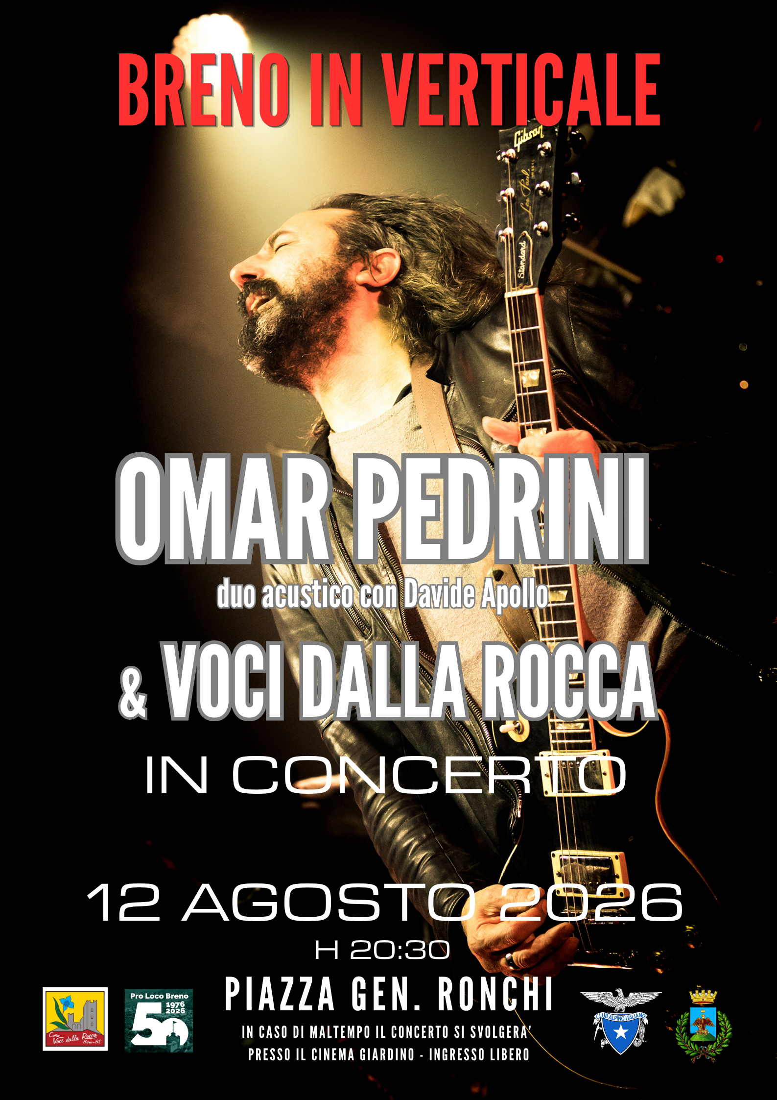 Locandina Breno in verticale: Omar Pedrini