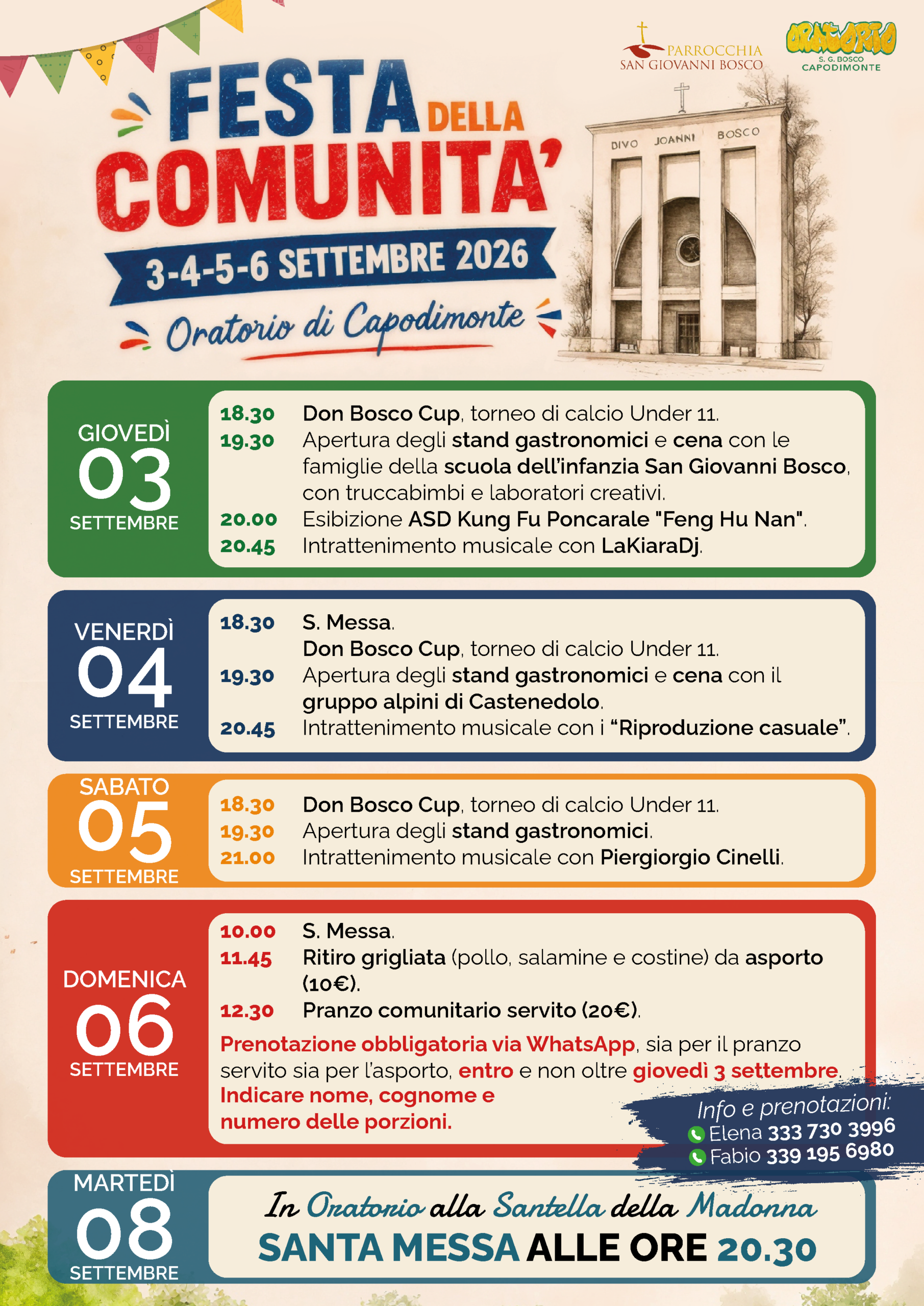 locandina Festa della Comunità di Capodimonte