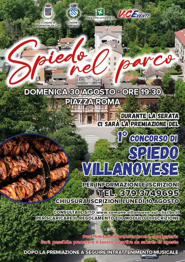 Locandina Festa delle associazioni e spiedo nel parco