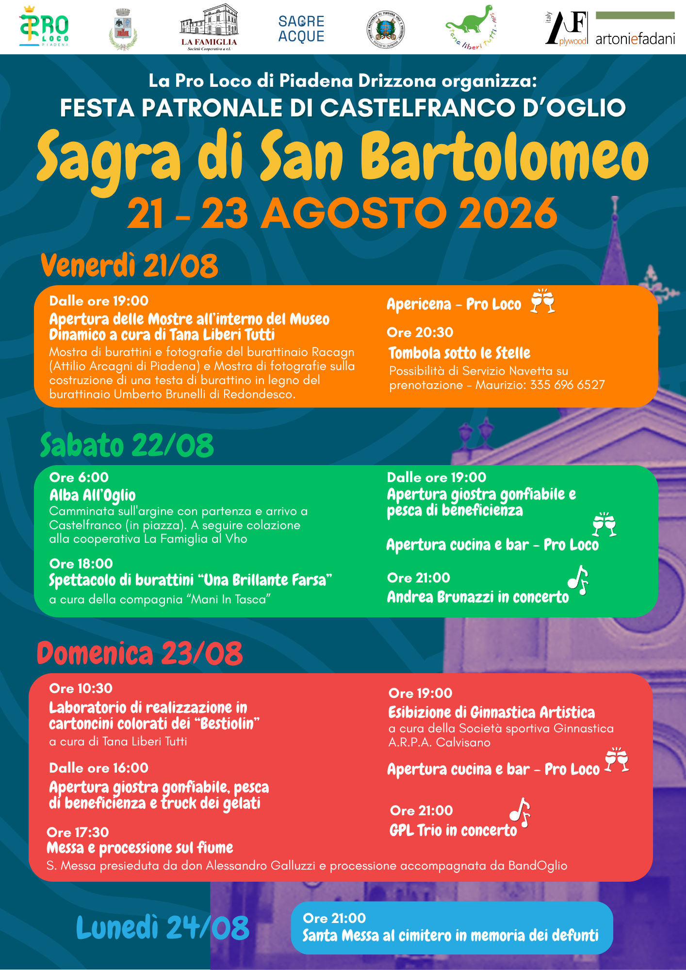 Locandina Festa di san Bartolomeo