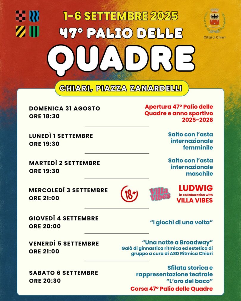 locandina Palio delle Quadre di Chiari