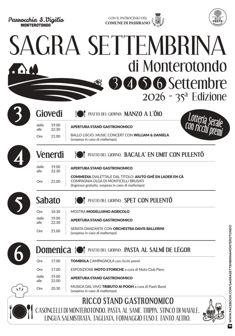 Locandina Sagra Settembrina di Monterotondo
