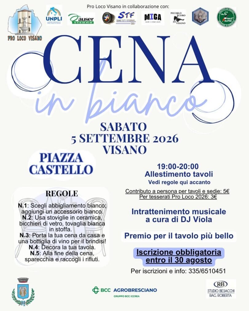 Locandina Cena in bianco