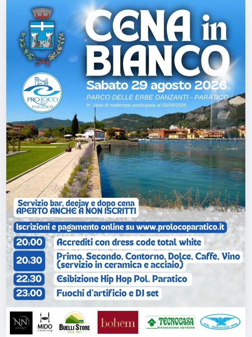 Locandina Cena in bianco a Paratico